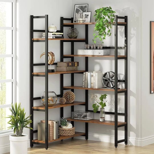 corner-bookshelf-8-tier-industrial-bookcase-size-rustic-brown-1