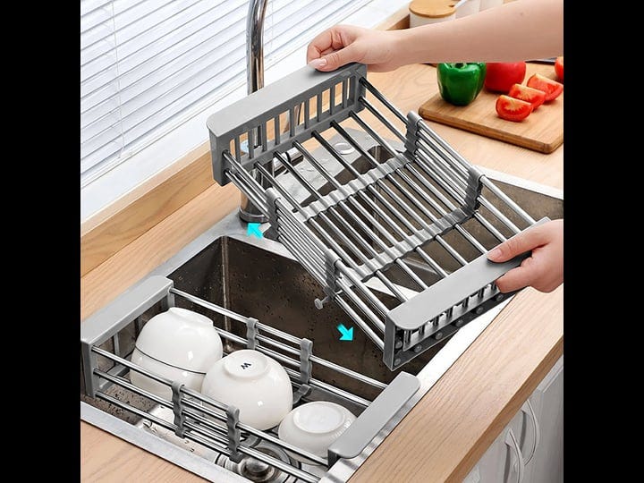 peakxcan-retractable-stainless-steel-kitchen-dish-drying-rack-sink-draining-basket-fruit-and-dish-ra-1
