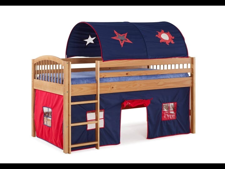addison-cinnamon-finish-junior-loft-bed-blue-tent-and-playhouse-with-red-1