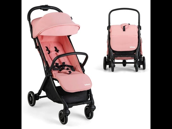 infans-lightweight-baby-stroller-one-hand-gravity-fold-compact-travel-stroller-for-airplane-pink-1