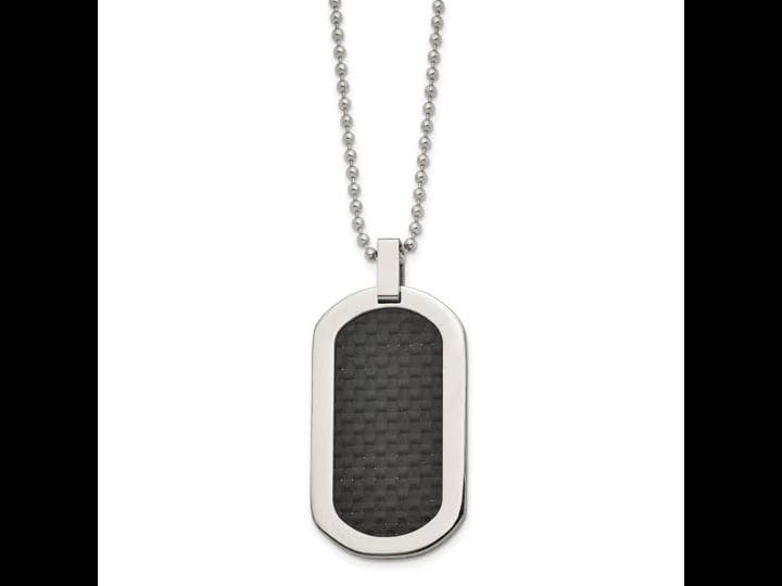 titanium-black-carbon-fiber-inlay-dog-tag-24-inch-chain-necklace-1