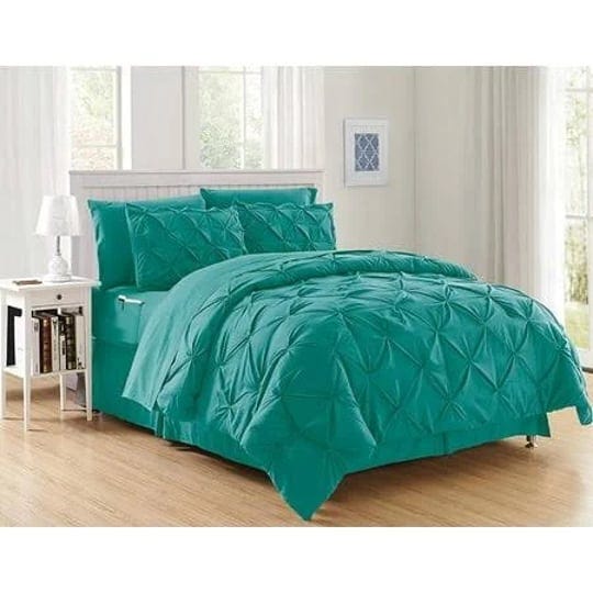 luxury-goose-down-alternative-8pc-comforter-set-all-season-pintuck-style-king-cal-king-turquoise-siz-1