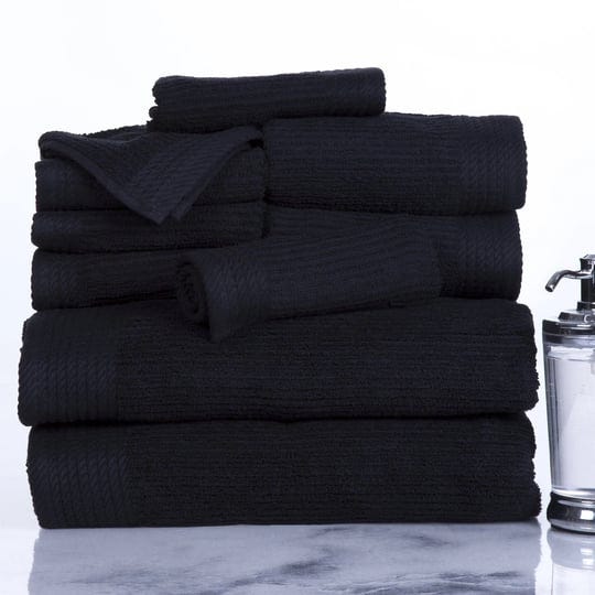 lavish-home-ribbed-100-cotton-10-piece-towel-set-black-1