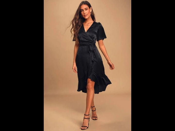 lulus-wrapped-up-in-love-black-satin-faux-wrap-midi-dress-size-small-100-polyester-1