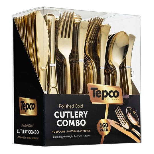 tepco-160-silverware-set-plastic-cutlery-set-disposable-flatware-80-plastic-forks-40-plastic-spoons--1