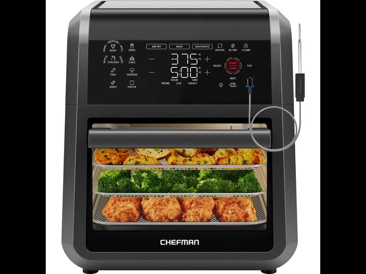 chefman-exactemp-12-quart-5-in-1-air-fryer-with-integrated-smart-thermometer-28-presets-black-new-1