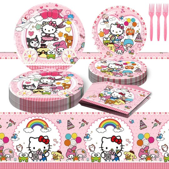 51pcs-hello-kitty-party-decorations-kitty-birthday-party-tableware-set-kawaii-sanro-theme-party-tabl-1