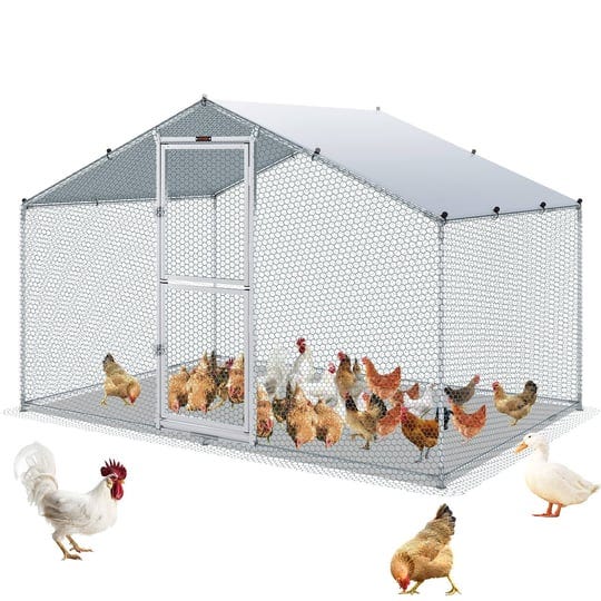 vevor-large-metal-chicken-coop-with-run-walkin-poultry-cage-for-yard-with-waterproof-cover-6-6-x-9-9