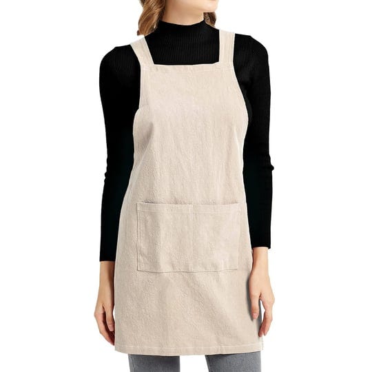 elezay-slim-cross-back-cooking-cotton-linen-apron-no-tie-cozy-x-shape-pinafore-for-kitchen-baking-ga-1