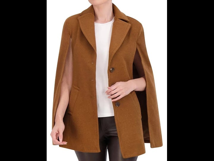 ookie-lala-womens-single-breasted-cape-jacket-nutmeg-size-l-1
