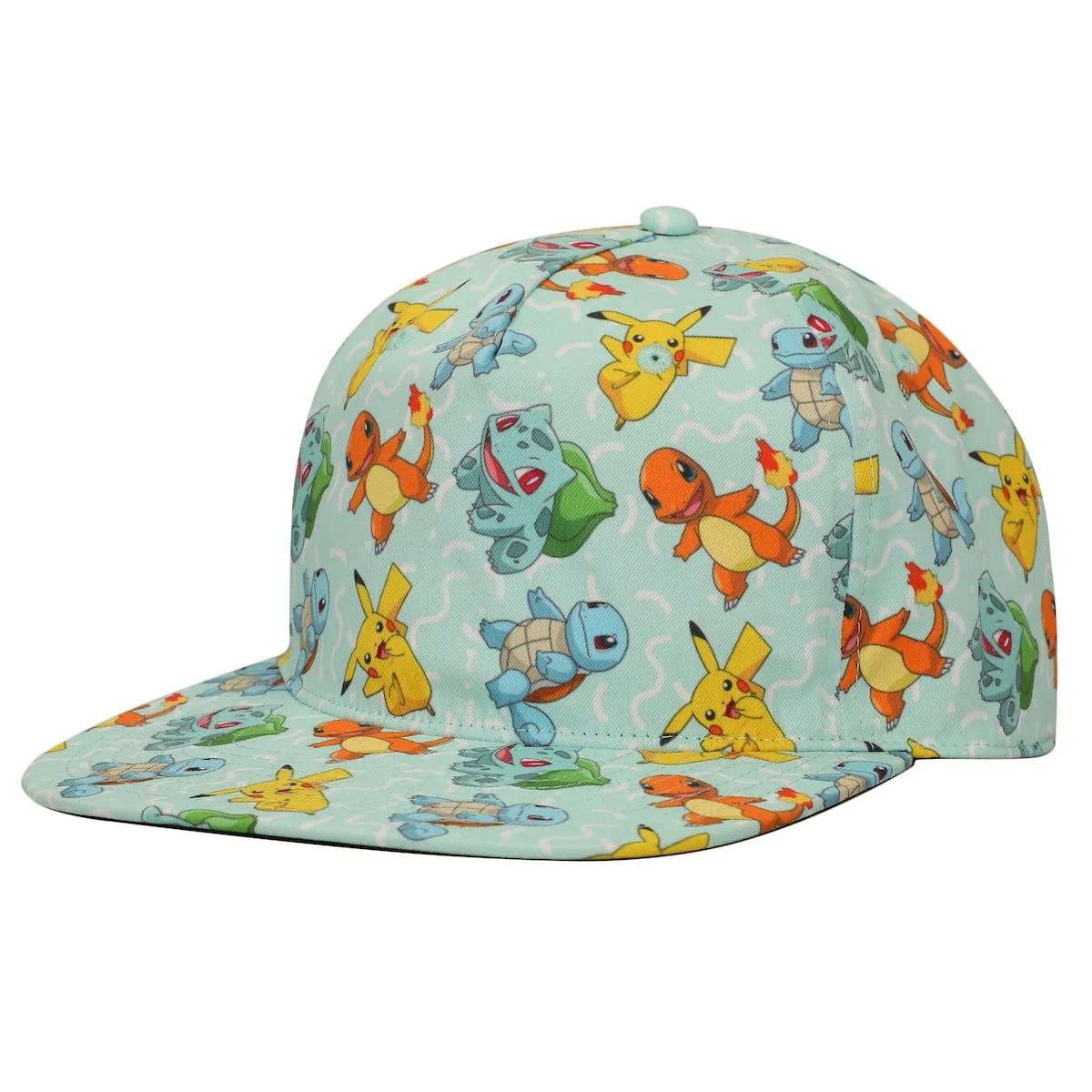 Pokemon All-Over Character Snapback Hat for Sun Protection | Image