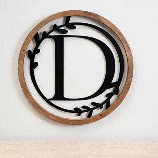 wood-and-metal-laurel-monogram-d-plaque-black-brown-22-metal-wood-kirklands-home-1