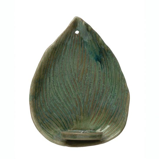 stoneware-leaf-candle-holder-wall-sconce-green-reactive-glaze-1