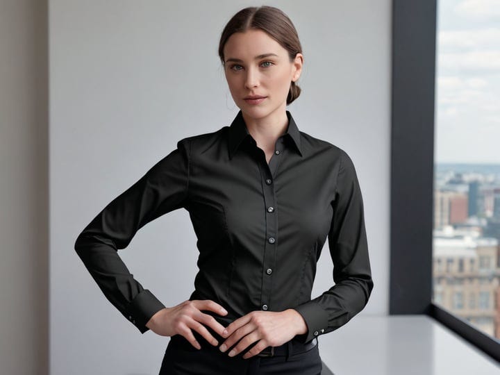 Womens-Black-Button-Down-Shirt-3