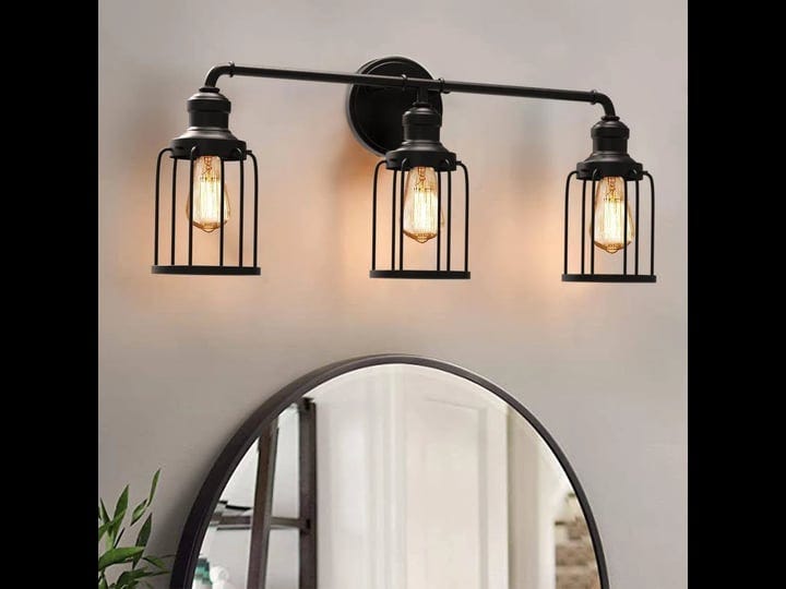 cedar-hill-24-in-3-light-black-industrial-vanity-with-metal-cage-wall-sconce-412505-1