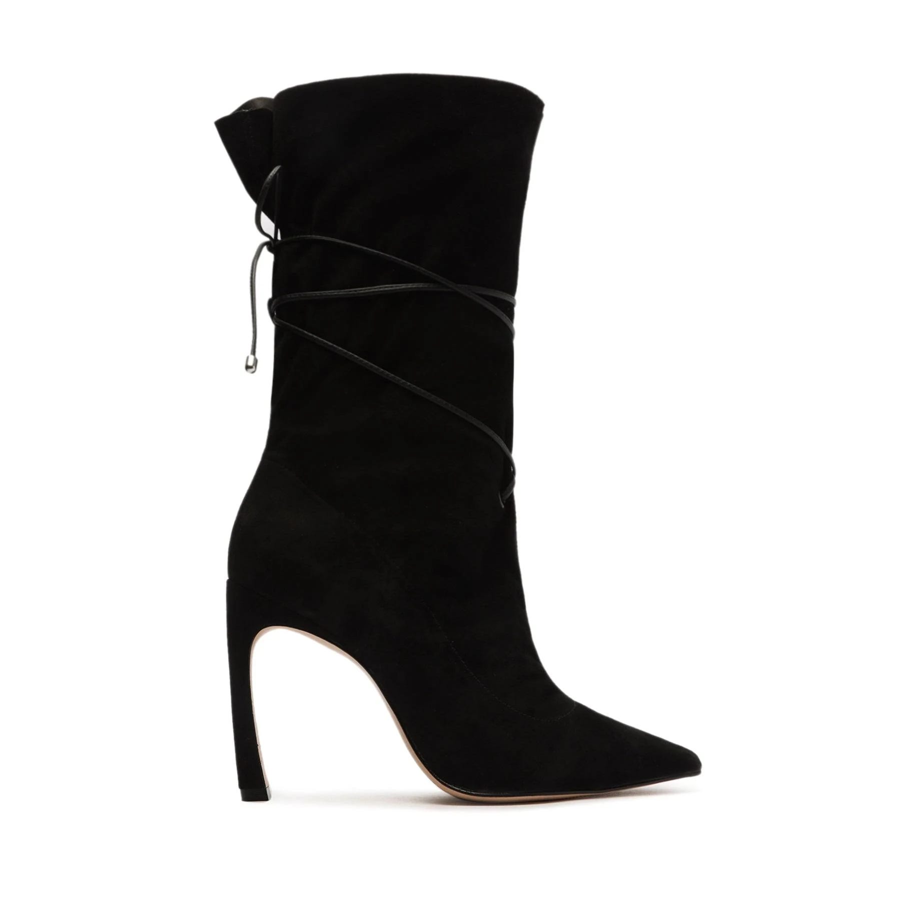 Luxurious Schutz Mah Leather Boot in Black Nubuck | Image