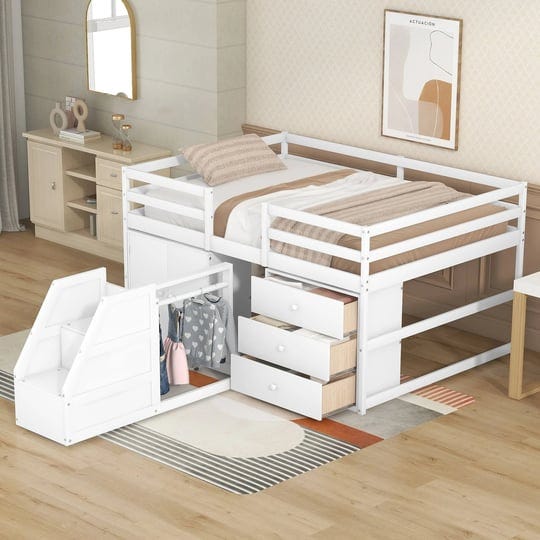 full-size-functional-loft-bed-with-cabinets-and-drawers-hanging-clothes-at-the-back-of-the-staircase-1