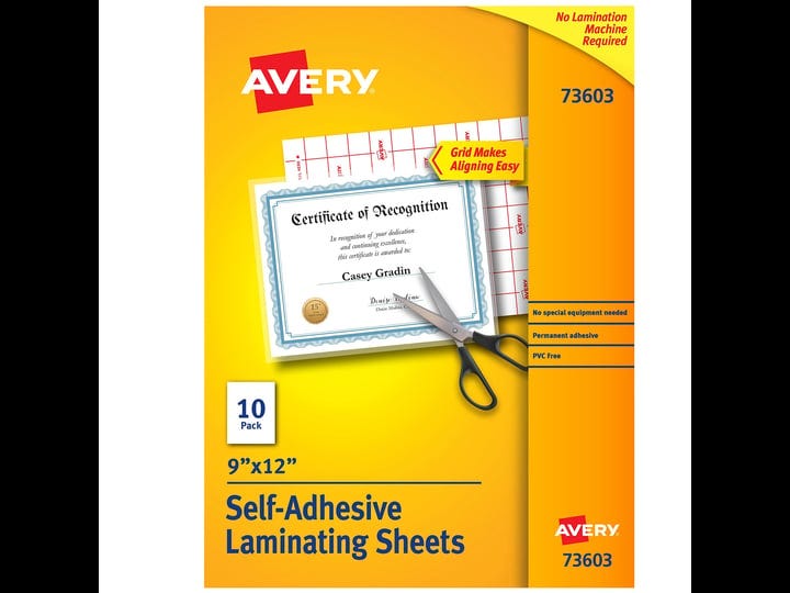 avery-clear-self-adhesive-laminating-sheets-ave73603-1