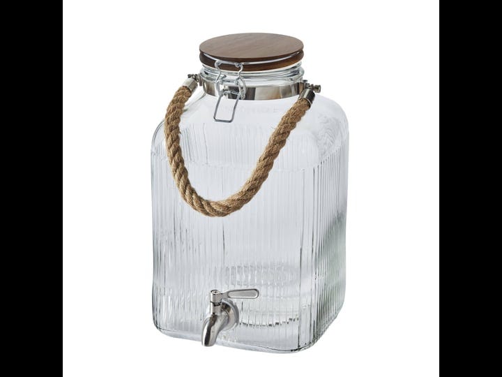 better-homes-gardens-ribbed-glass-beverage-dispenser-with-wooden-lid-2-gal-1