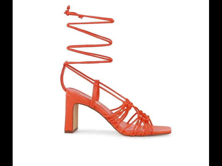 london-rag-strings-attach-sandal-womens-orange-size-6-heels-sandals-block-lace-up-1