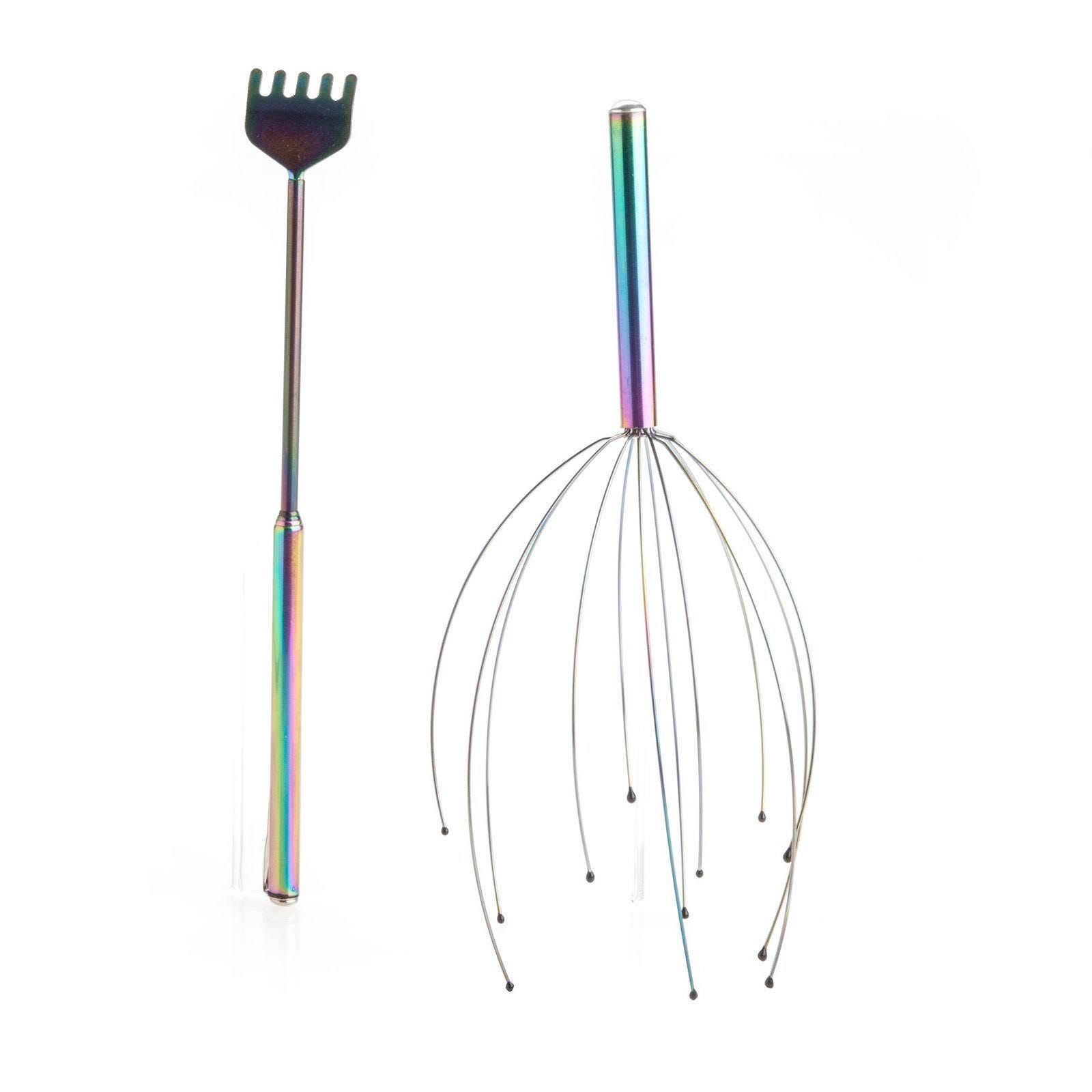 Premium Calming Set with Stainless Steel Head Tickler and Extendable Scratcher | Image