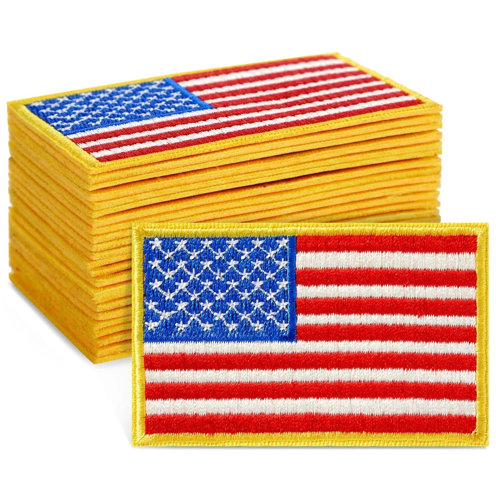 Versatile Iron On American Flag Patches for Patriotic Accessories | Image