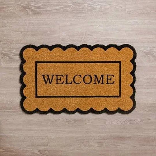 welcome-scalloped-edge-doormat-black-brown-30l-x-18w-0-59h-coir-kirklands-home-1