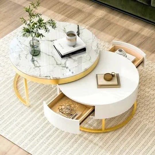 churanty-round-gold-nesting-coffee-table-set-of-2-with-storage-drawers-size-2-white-1