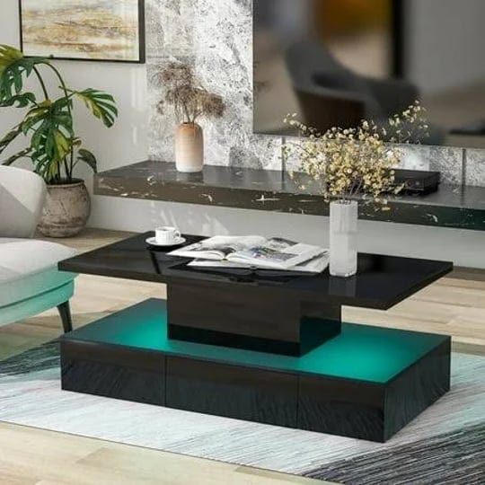 euroco-39-3-inch-coffee-table-with-drawer2-tier-rectangle-led-center-table-black-high-gloss-finish-1