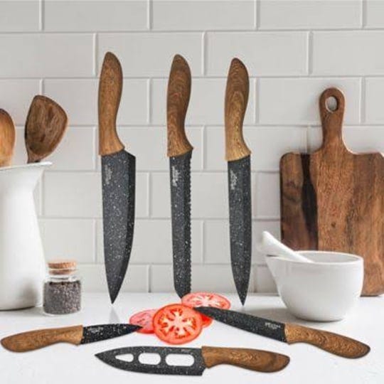 gourmet-edge-6-pc-nonstick-knife-set-with-imitation-wood-handles-1