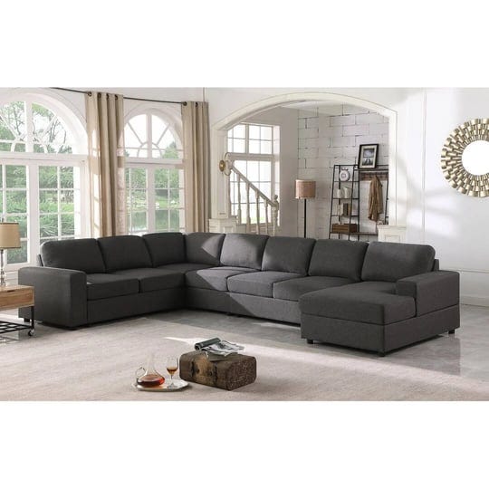 aveya-147-wide-reversible-modular-corner-sectional-wade-logan-fabric-dark-gray-linen-blend-1