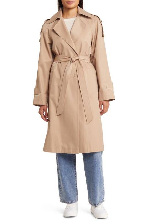 Tan Belted Trench Coat for Women - XXL | Image