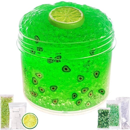 azeperoy-premade-crystal-slime-lemon-green-jelly-cube-glimmer-crunchy-slime-includes-6-sets-of-slime-1