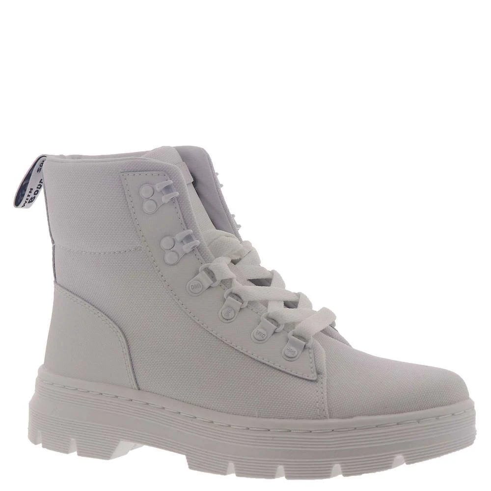 White Combat Boot with Slim Fit and Padded Collar | Image