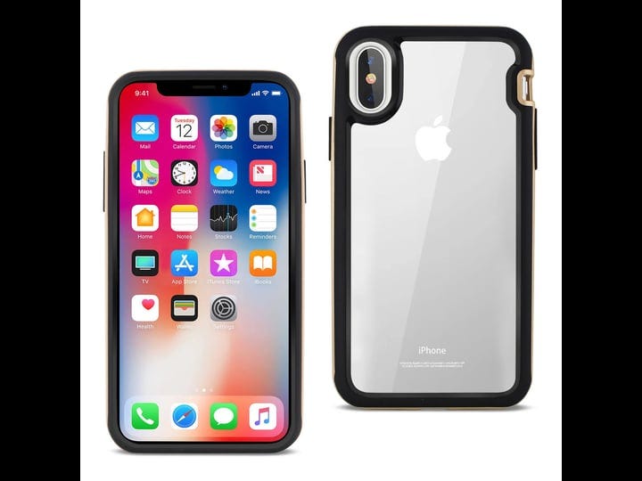 reiko-iphone-x-iphone-xs-hard-transparent-plastic-tpu-case-in-clear-gold-1