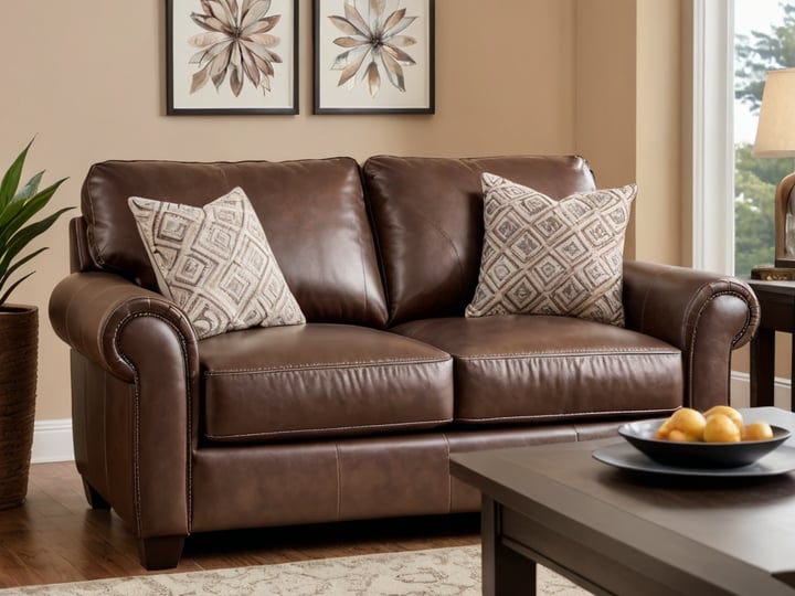 Brown-Faux-Leather-Loveseats-2