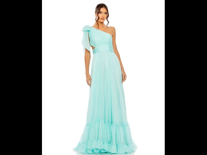 mac-duggal-tiered-one-shoulder-ruched-wedding-guest-gown-in-aqua-size-5
