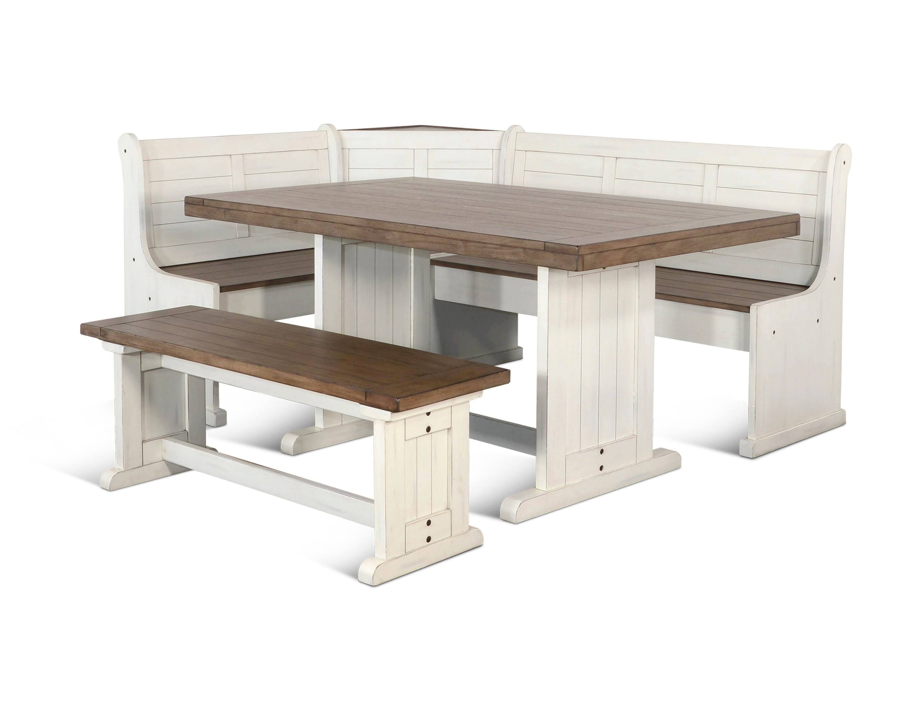 Wood Dining Set - Breakfast Nook with Versatile Storage Benches (0113MB) | Image