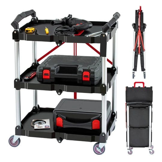 folding-cart-3-tier-fold-up-rolling-cart-collapsible-push-cart-with-wheels-tecspace-1