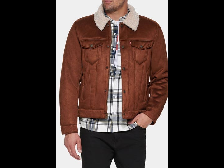 levis-mens-relaxed-fit-faux-shearling-trucker-jacket-brown-1