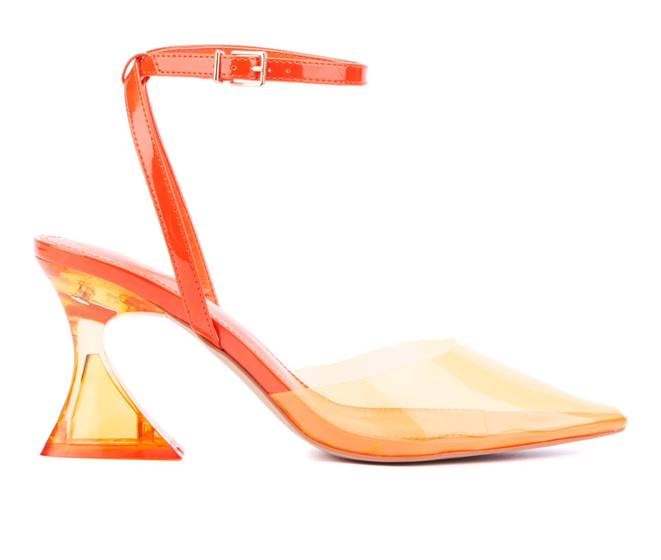 Fashionable Orange High Heels for Women - Jacki Pumps Sandals | Image