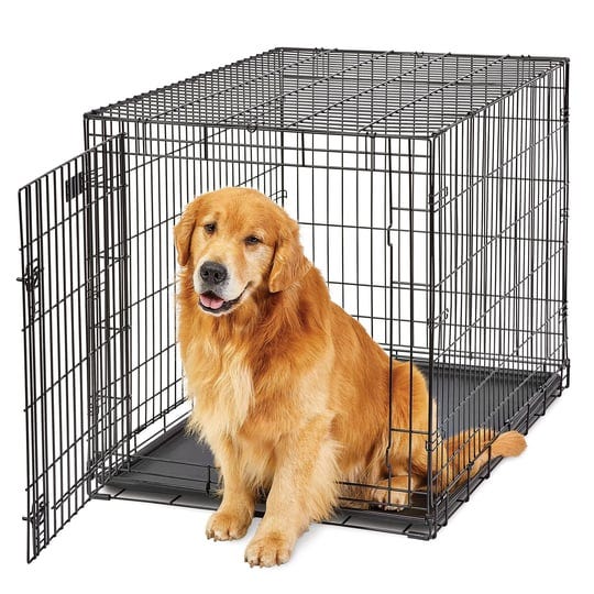 midwest-42-inch-life-stages-single-door-dog-crate-black-1