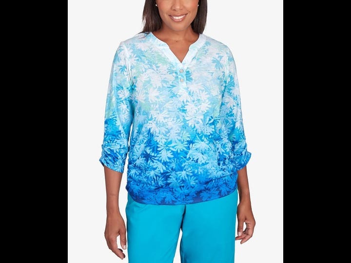 alfred-dunner-petite-tradewinds-ombre-leaves-buttoned-split-neck-top-multi-size-pm-1