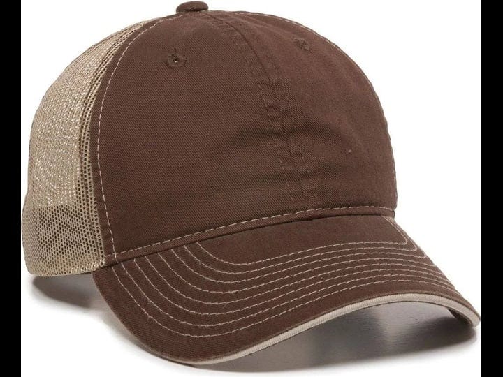 outdoor-cap-cmb-100-heavy-washed-mesh-back-snap-tab-brown-khaki-1