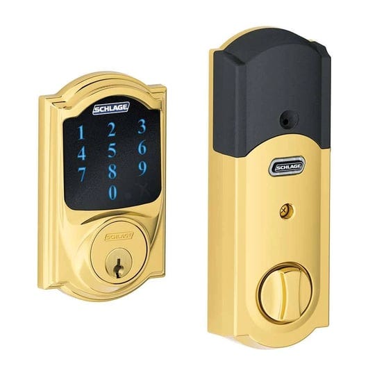 schlage-camelot-bright-brass-connect-smart-door-lock-with-alarm-038008-1