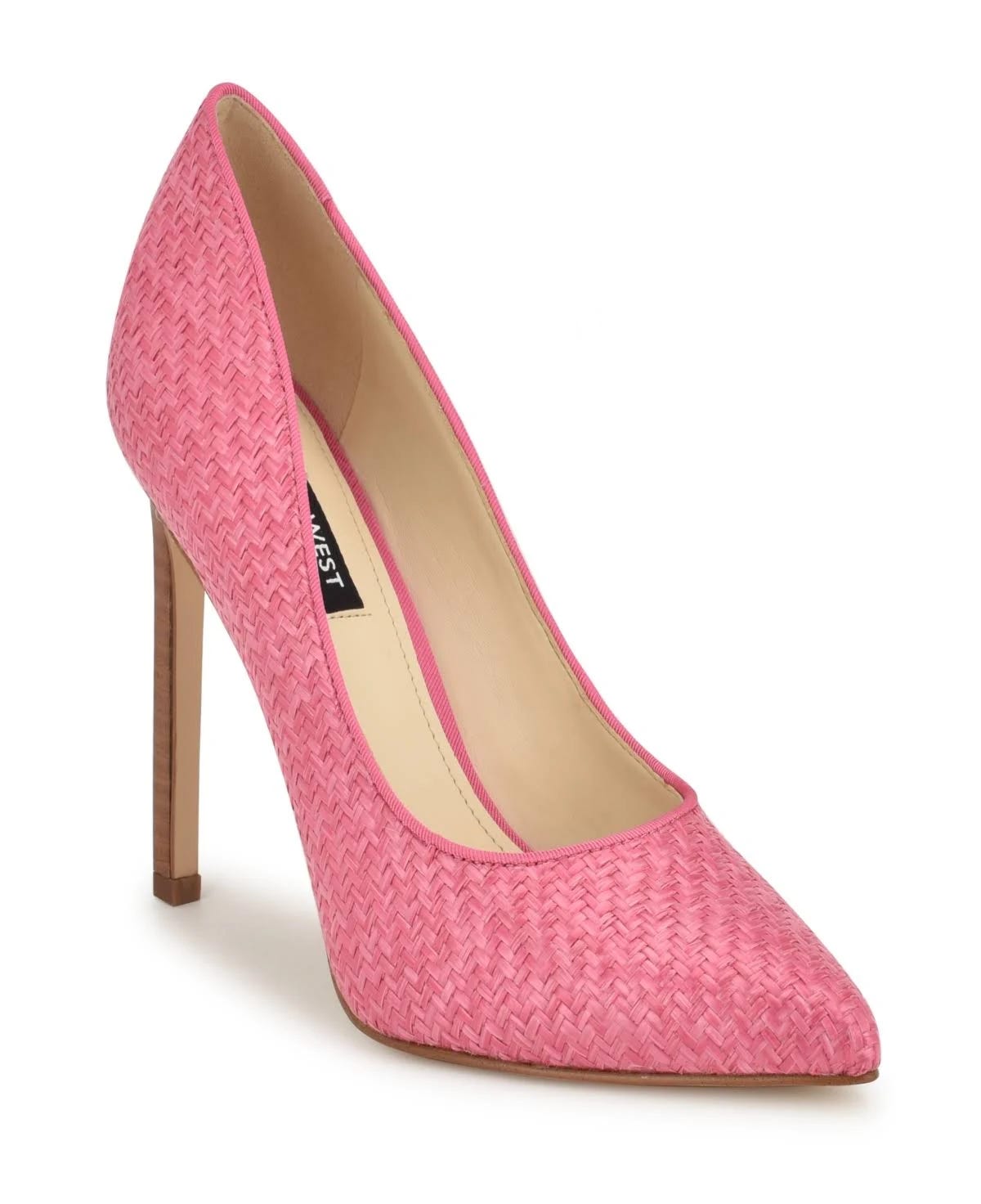 Pink Slip-On Heels by Nine West: Stylish and Sleek | Image