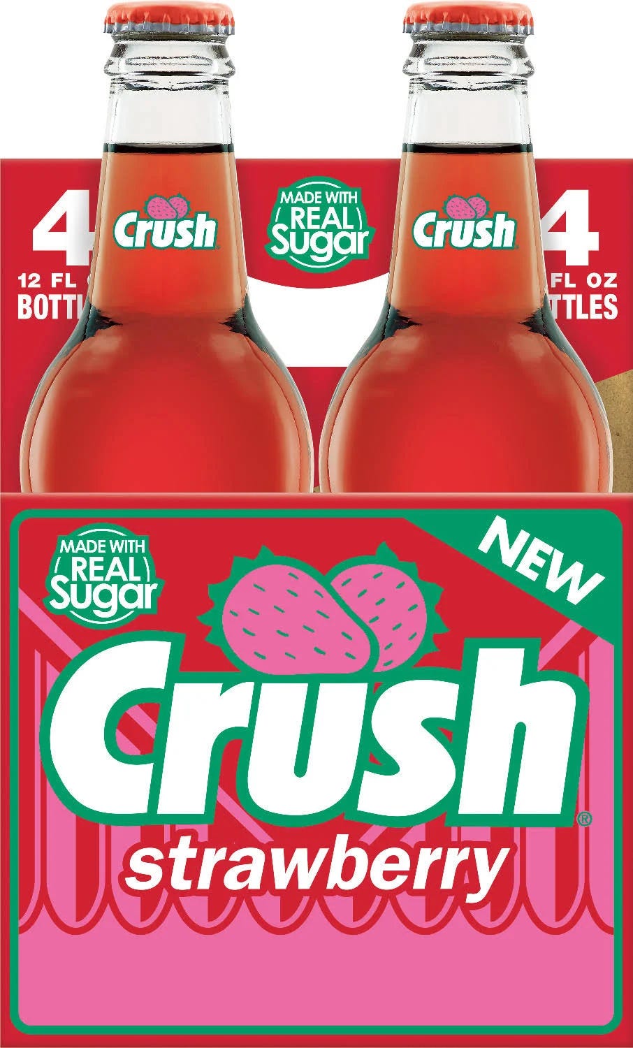 Crush Strawberry Soda - Refreshing and Juicy 4-Pack | Image