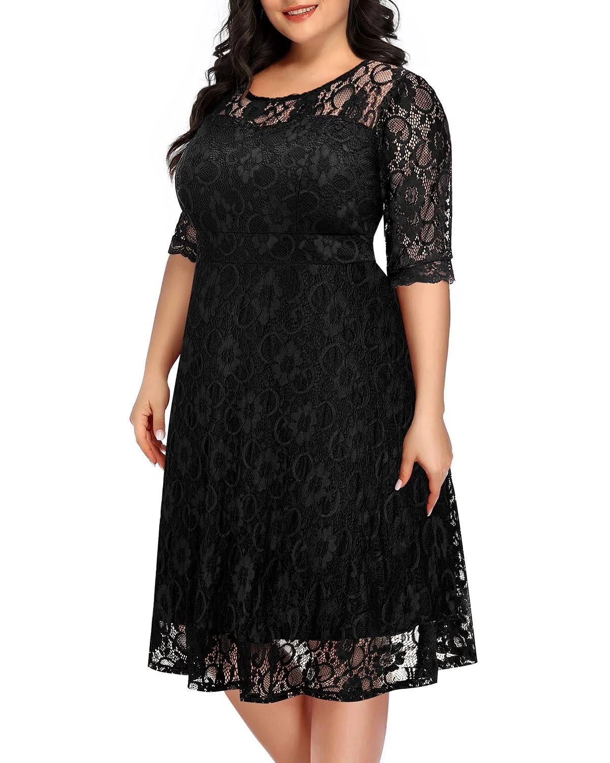Stylish Plus-Size Cocktail Dress for Special Occasions | Image