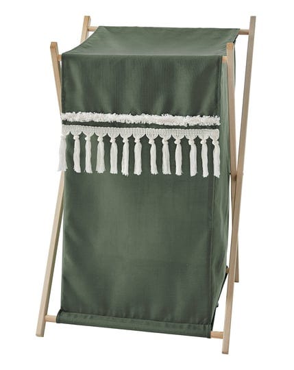 sweet-jojo-designs-boho-fringe-dark-green-and-ivory-collection-hamper-1