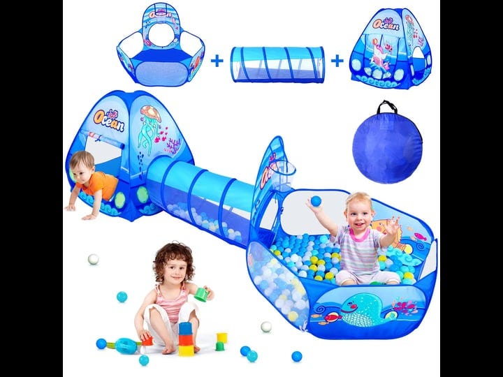 pigpigpen-3-in-1-kids-play-tent-with-play-tunnel-ball-pit-basketball-hoop-for-boys-girls-toddler-pop-1
